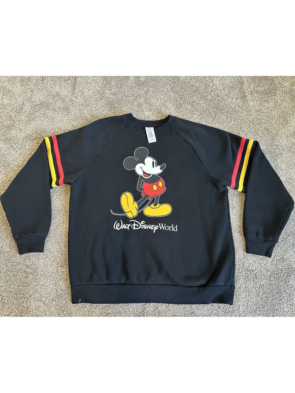 Vintage Style Disney Mickey Mouse Heavyweight Sweatshirt Adult XL Black